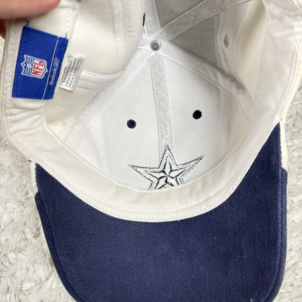 Vintage Dallas Cowboys Hat Cap Strap Back NFL Mens Reebok OS Y2K Dad Hat Star